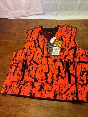 Hunter Orange & Black Camo Safety Vest